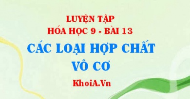 Bài tập luyện tập Các loại hợp chất vô cơ: Giải bài 1, 2, 3 trang 43 SGK Hóa 9 bài 13